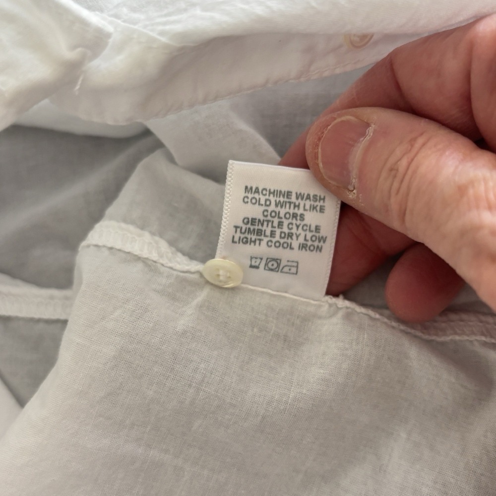 Xirena Beau Cotton Poplin Shirt Womens XS White Oversized Boyfriend Classic - Picture 13 of 14